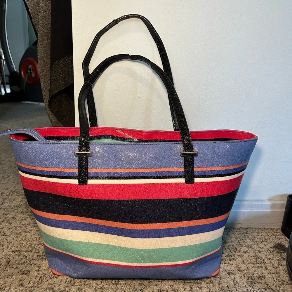 Kate Spade New York Cedar Multi-Colored Stripe Tote Bag